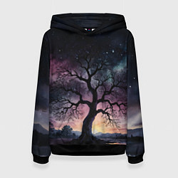 Женская толстовка Дерево под звездами