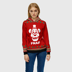 Толстовка-худи женская FNAF new year, цвет: 3D-черный — фото 2