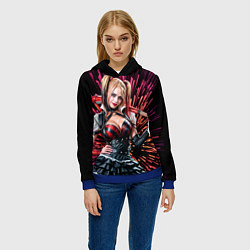 Толстовка-худи женская Harley Quinn, цвет: 3D-синий — фото 2
