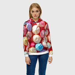 Толстовка-худи женская Зефирчик, цвет: 3D-белый — фото 2