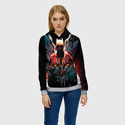 Толстовка-худи женская Batman from hell, цвет: 3D-меланж — фото 2