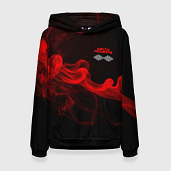 Толстовка-худи женская Arctic Monkeys - красный дым, цвет: 3D-черный