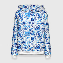 Женская толстовка Славянский стиль гжель