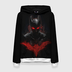 Толстовка-худи женская Neon Batman in the dark, цвет: 3D-белый