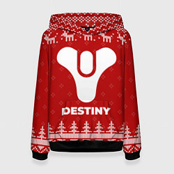 Женская толстовка Новогодний Destiny с оленями