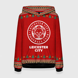 Толстовка-худи женская Leicester City new year, цвет: 3D-черный