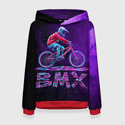 Женская толстовка BMXер в космосе