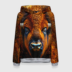 Женская толстовка Голова бизона