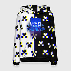 Толстовка-худи женская Warthunder x minecraft, цвет: 3D-черный