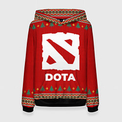 Толстовка-худи женская Dota new year, цвет: 3D-черный