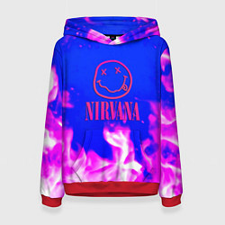 Женская толстовка Nirvana neon flame