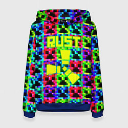 Толстовка-худи женская Minecraft x rust, цвет: 3D-синий