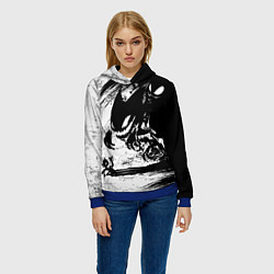 Толстовка-худи женская Генгар, цвет: 3D-синий — фото 2