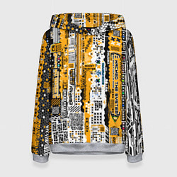 Женская толстовка Cyberpunk pattern yellow