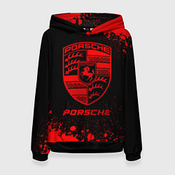 Женская толстовка Porsche - red gradient