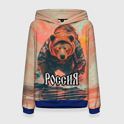 Женская толстовка Россия - медведь