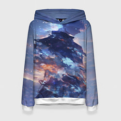 Толстовка-худи женская Аниме - магическая битва, цвет: 3D-белый