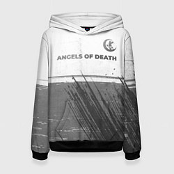 Толстовка-худи женская Angels of Death - white gradient посередине, цвет: 3D-черный