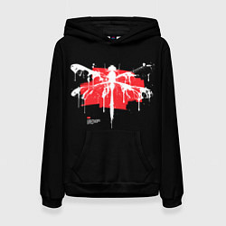 Женская толстовка Gothic dragonfly with paint strokes