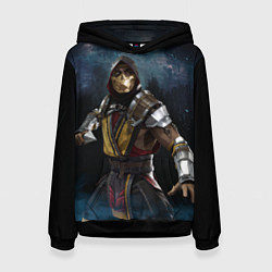 Толстовка-худи женская Mortal Kombat - Скорпион, цвет: 3D-черный
