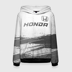 Толстовка-худи женская Honda - white gradient посередине, цвет: 3D-черный