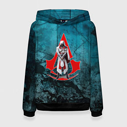 Толстовка-худи женская Персонаж Assassins Creed, цвет: 3D-черный
