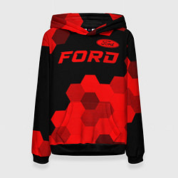 Женская толстовка Ford - red gradient посередине