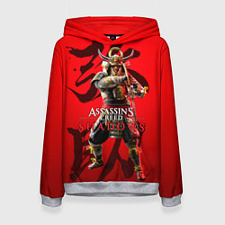 Толстовка-худи женская Assassins Creed Shadows - samurai Yasuke, цвет: 3D-меланж