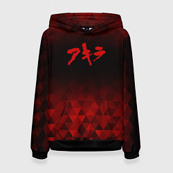 Толстовка-худи женская Akira red poly, цвет: 3D-черный