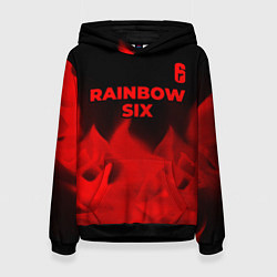 Женская толстовка Rainbow Six - red gradient посередине
