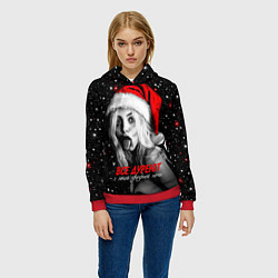 Толстовка-худи женская Все дуреют с этой звездной ночи, цвет: 3D-красный — фото 2