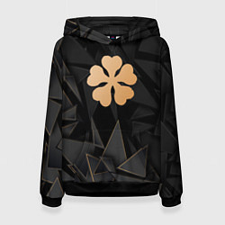 Толстовка-худи женская Black Clover golden poly, цвет: 3D-черный