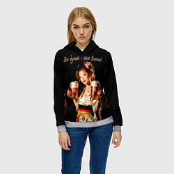 Толстовка-худи женская Все дуреют с этой Японии, цвет: 3D-меланж — фото 2