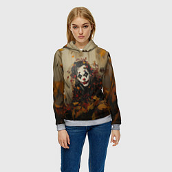 Толстовка-худи женская Джокер - депрессивная осень, цвет: 3D-меланж — фото 2
