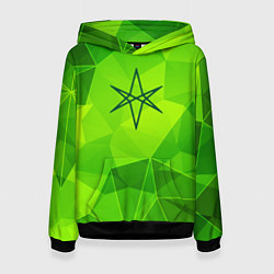 Толстовка-худи женская Bring Me the Horizon green poly, цвет: 3D-черный