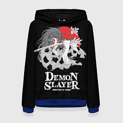 Толстовка-худи женская Кокушибо Тсугикуни демон, цвет: 3D-синий