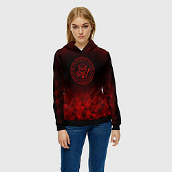 Толстовка-худи женская Ramones red poly, цвет: 3D-черный — фото 2