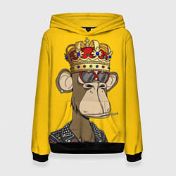 Толстовка-худи женская NFT ape king, цвет: 3D-черный