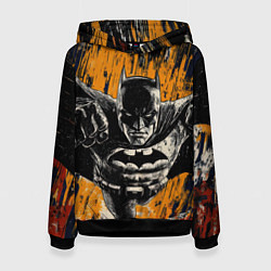Толстовка-худи женская Бэтмен супергерой, цвет: 3D-черный
