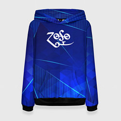 Женская толстовка Led Zeppelin blue poly
