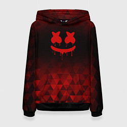 Женская толстовка Marshmello red poly