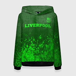 Женская толстовка Liverpool - green gradient посередине
