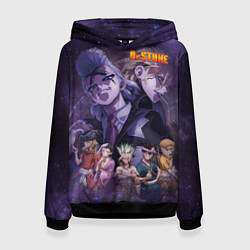 Толстовка-худи женская Доктор Камень, цвет: 3D-черный