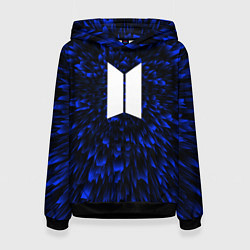 Толстовка-худи женская BTS blue energy, цвет: 3D-черный