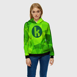 Толстовка-худи женская The Killers green poly, цвет: 3D-черный — фото 2