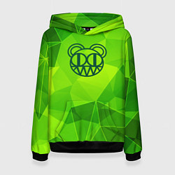 Толстовка-худи женская Radiohead green poly, цвет: 3D-черный