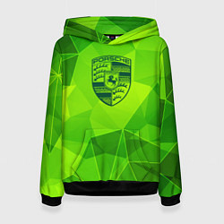 Толстовка-худи женская Porsche green poly, цвет: 3D-черный