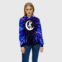 Толстовка-худи женская Angels of Death neon energy, цвет: 3D-черный — фото 2