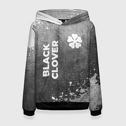 Толстовка-худи женская Black Clover - grey gradient вертикально, цвет: 3D-черный