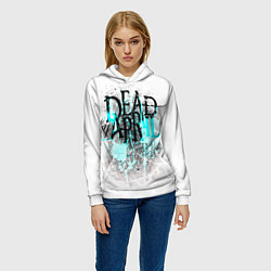 Толстовка-худи женская Dead by april краски, цвет: 3D-белый — фото 2